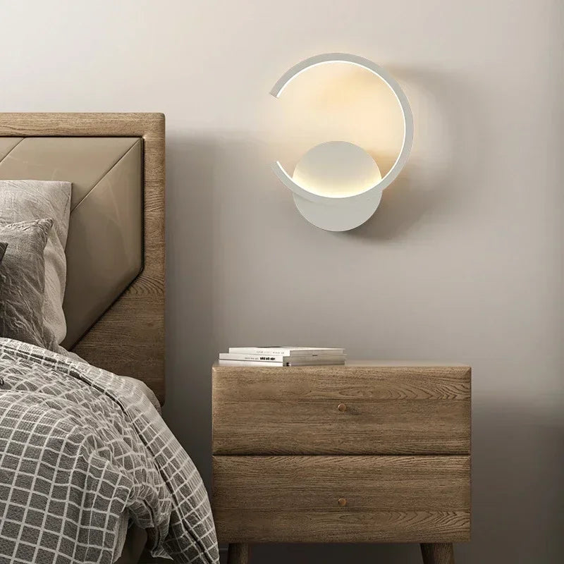 Nordic Style LED Wall Sconce Light in Black White Gold for Bedroom Living Room Corridor Interior Accent Lighting Fixture