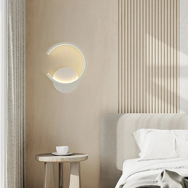 Nordic Style LED Wall Sconce Light in Black White Gold for Bedroom Living Room Corridor Interior Accent Lighting Fixture