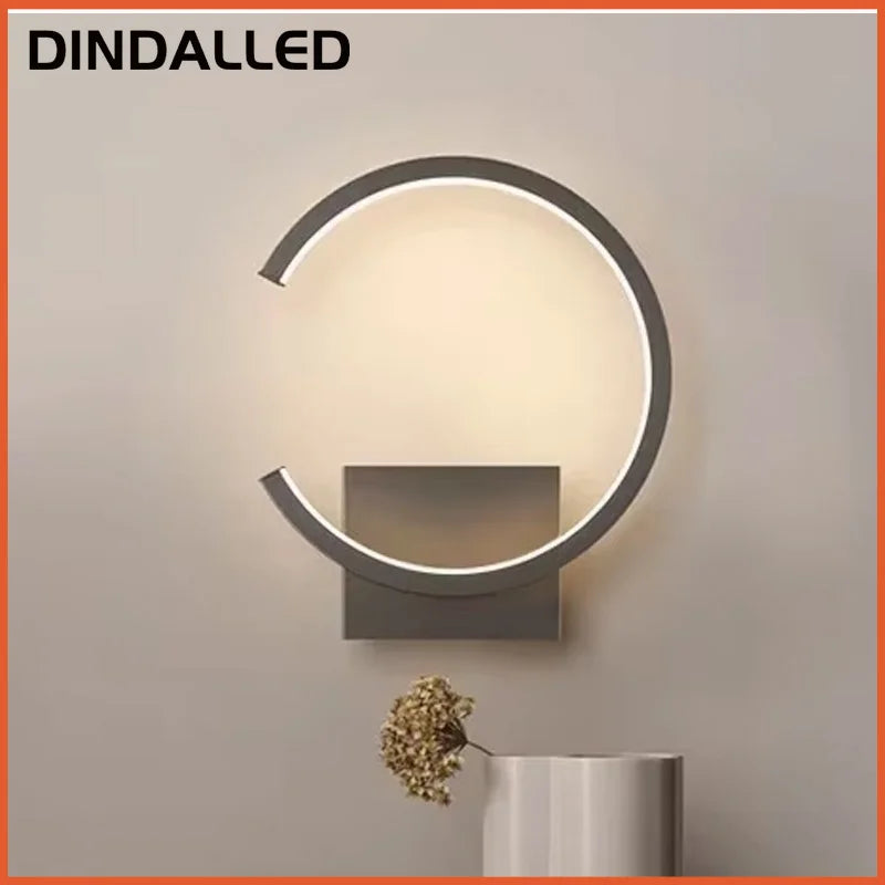 Nordic Style LED Wall Sconce Light in Black White Gold for Bedroom Living Room Corridor Interior Accent Lighting Fixture