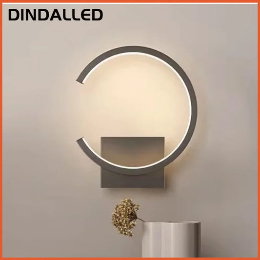 Nordic Style LED Wall Sconce Light in Black White Gold for Bedroom Living Room Corridor Interior Accent Lighting Fixture