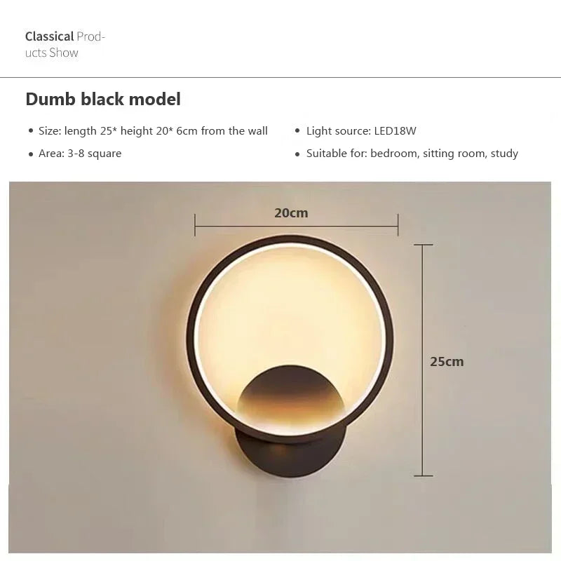 Nordic Style LED Wall Sconce Light in Black White Gold for Bedroom Living Room Corridor Interior Accent Lighting Fixture