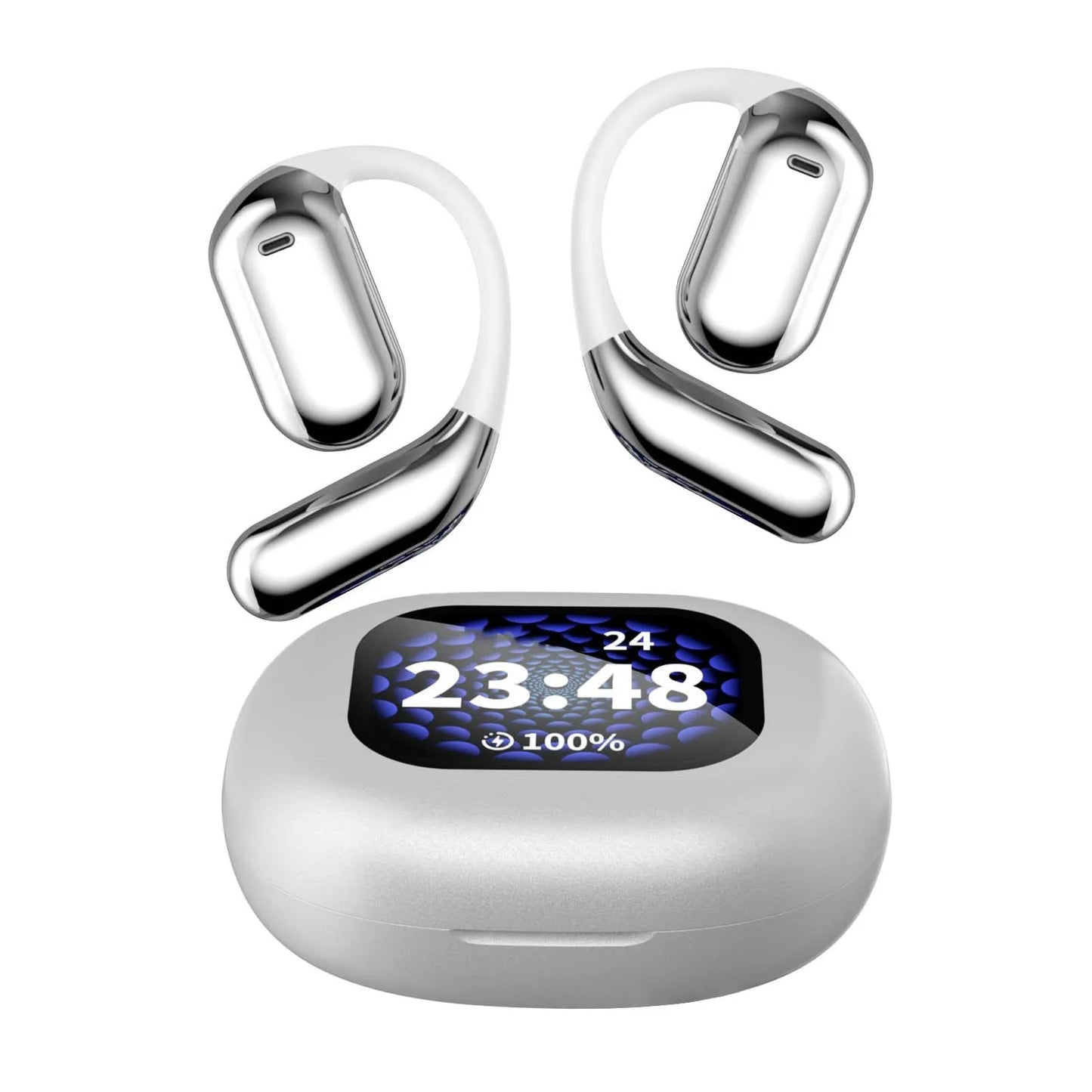 Over the Ear Earbuds XP2 Earbuds Wireless Open Ear Bluetooth Earphones Listen Touchs Screen Control with Led Display for Gift