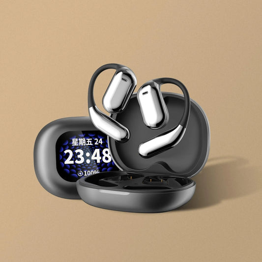 Over the Ear Earbuds XP2 Earbuds Wireless Open Ear Bluetooth Earphones Listen Touchs Screen Control with Led Display for Gift