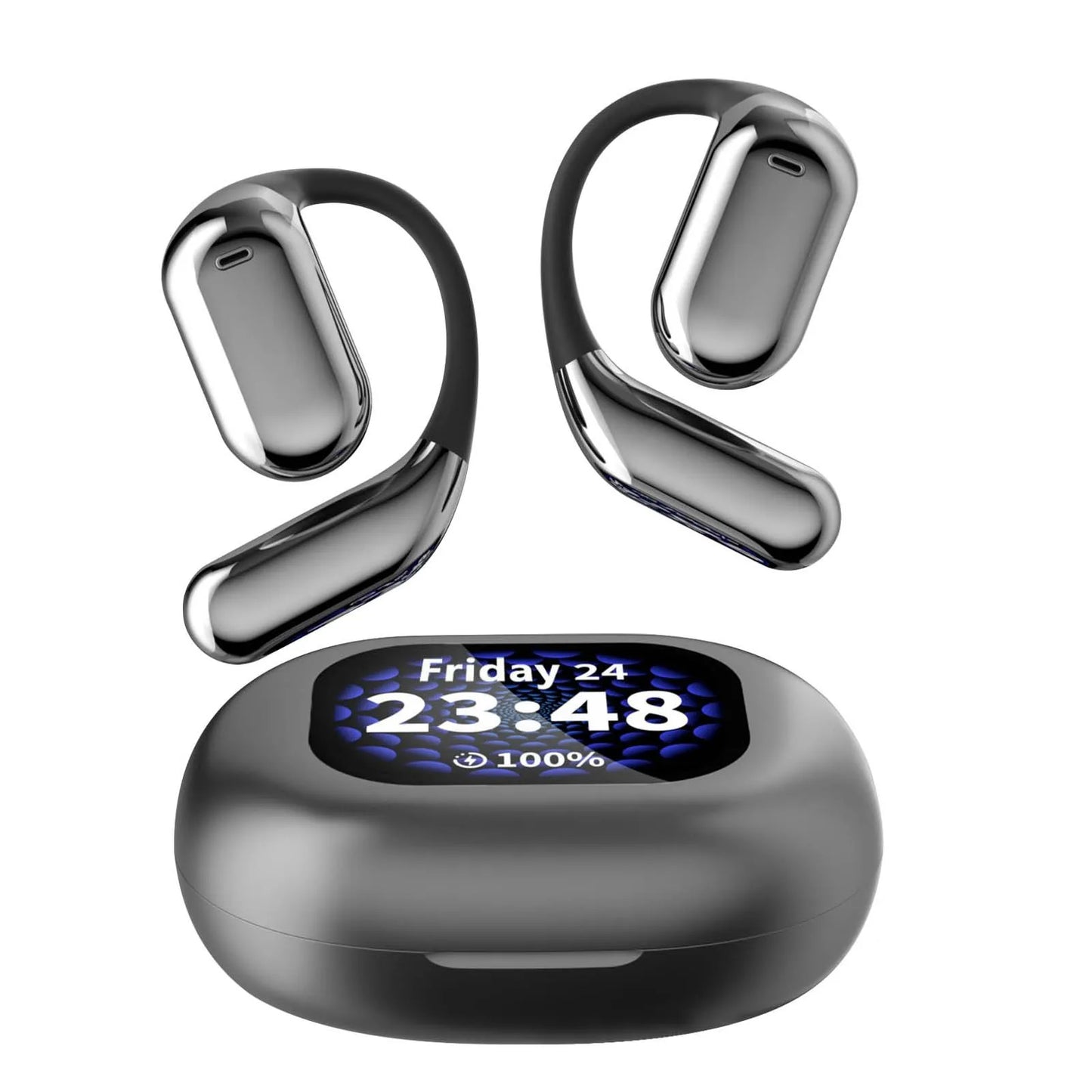 Over the Ear Earbuds XP2 Earbuds Wireless Open Ear Bluetooth Earphones Listen Touchs Screen Control with Led Display for Gift