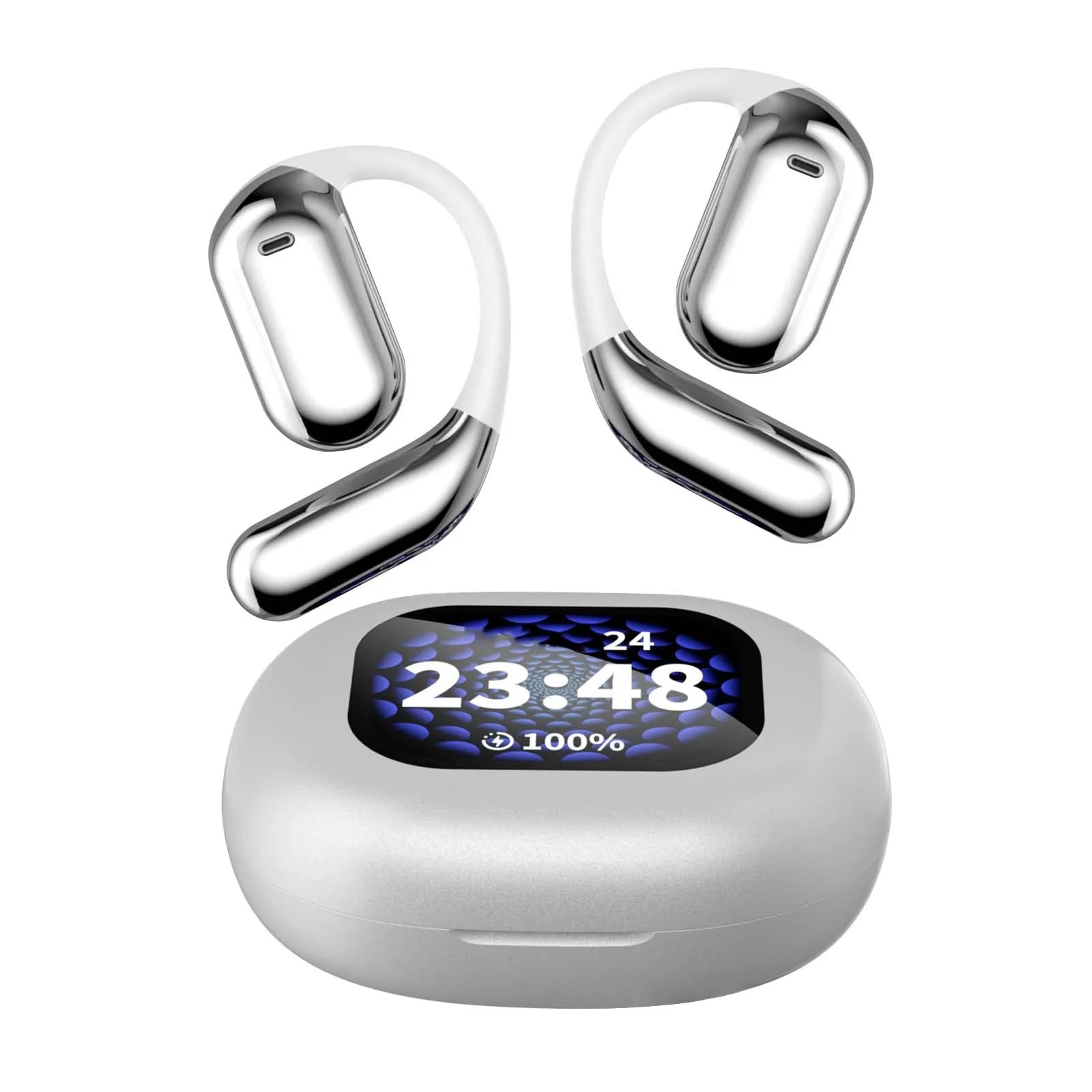 Over the Ear Earbuds XP2 Earbuds Wireless Open Ear Bluetooth Earphones Listen Touchs Screen Control with Led Display for Gift