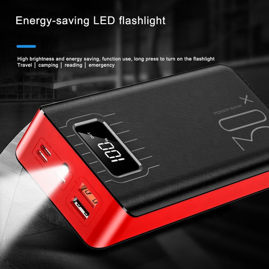 20,000mAh External Battery with Dual USB Port and LED Flashlight – High Capacity Portable Power Bank